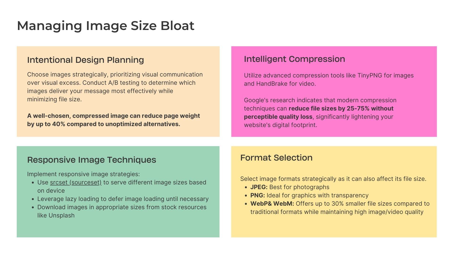 4 blocks of managing image size bloat